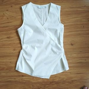 New York Company White Sleevless Career Top